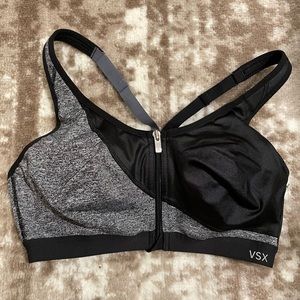 Gray and Black Sports Bra